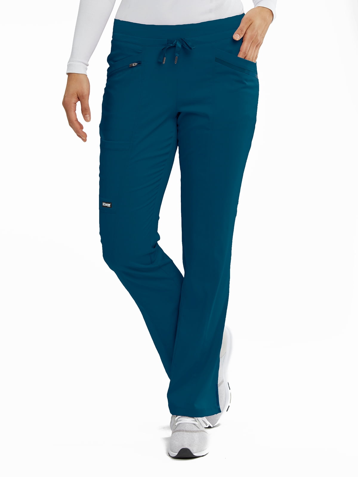 Barco Grey S Anatomy Impact Gip529 Women S Melody Five Pocket Drawcord Knit Waist Cargo Scrub Pant Bahama Lp Walmart Com