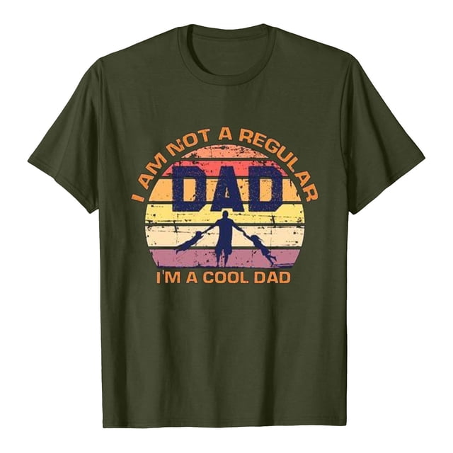 Pompotops Père de Jour T-Shirt d'Été Lettre Impression Manches Courtes Femmes Tops Cadeau pour Fahter