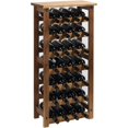 thumbnail image 1 of LDHF Wooden Wine Rack, 7 Tire Floor Wine Storage Rack, 28 Bottles Holder, Free Standing Display Rack for Kitchen, Pantry, Cellar, Natural Free Standing Floor Wine Rack, 1 of 4