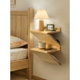 thumbnail image 6 of Gronda Floating Nightstands Set of 2, Natural Pine Soild Wood Hanging Bedside Tables Small Nightstand Wall Mounted with Cable Hole for Bedroom, 6 of 10