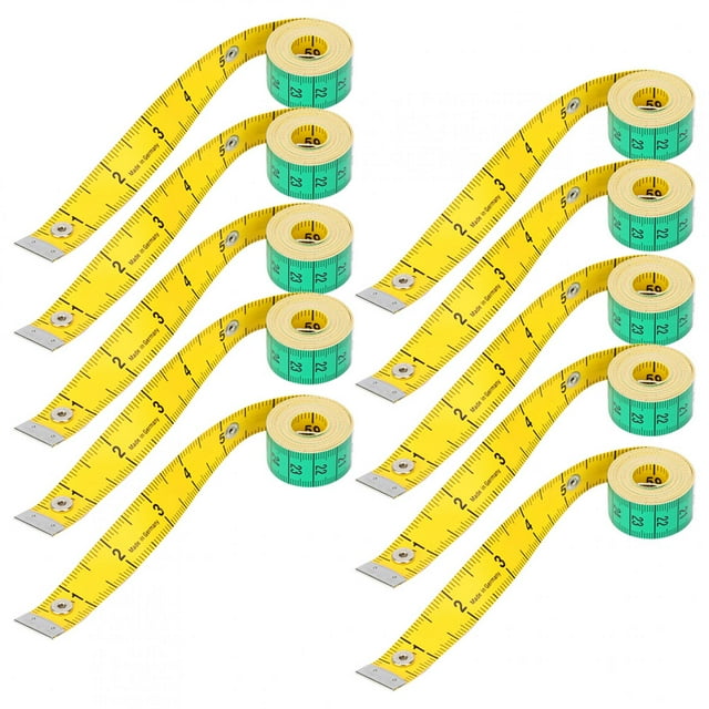 Cinta métrica Ormromra 10 Piezas Herramienta de medición de Circunferencia de Cintura de Busto 150 cm 60 Pulgadas