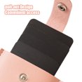 thumbnail image 3 of Card Stackable Pull-Out Card Holder Multi-Card Slots Credit Card Holder PU Leather Pocket Business Card Holder with Snap Buttons, 3 of 7