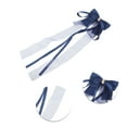 thumbnail image 3 of Unique Bargains 1 Pc Fashion Bow Ribbon Hair Clips Hairdo Clip Navy Blue, 3 of 5
