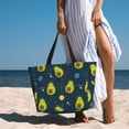 thumbnail image 6 of Xecao Avocado in Space for versatile beach bag for women includes zipper pockets and waterproof material, ideal for vacations and adventures., 6 of 7