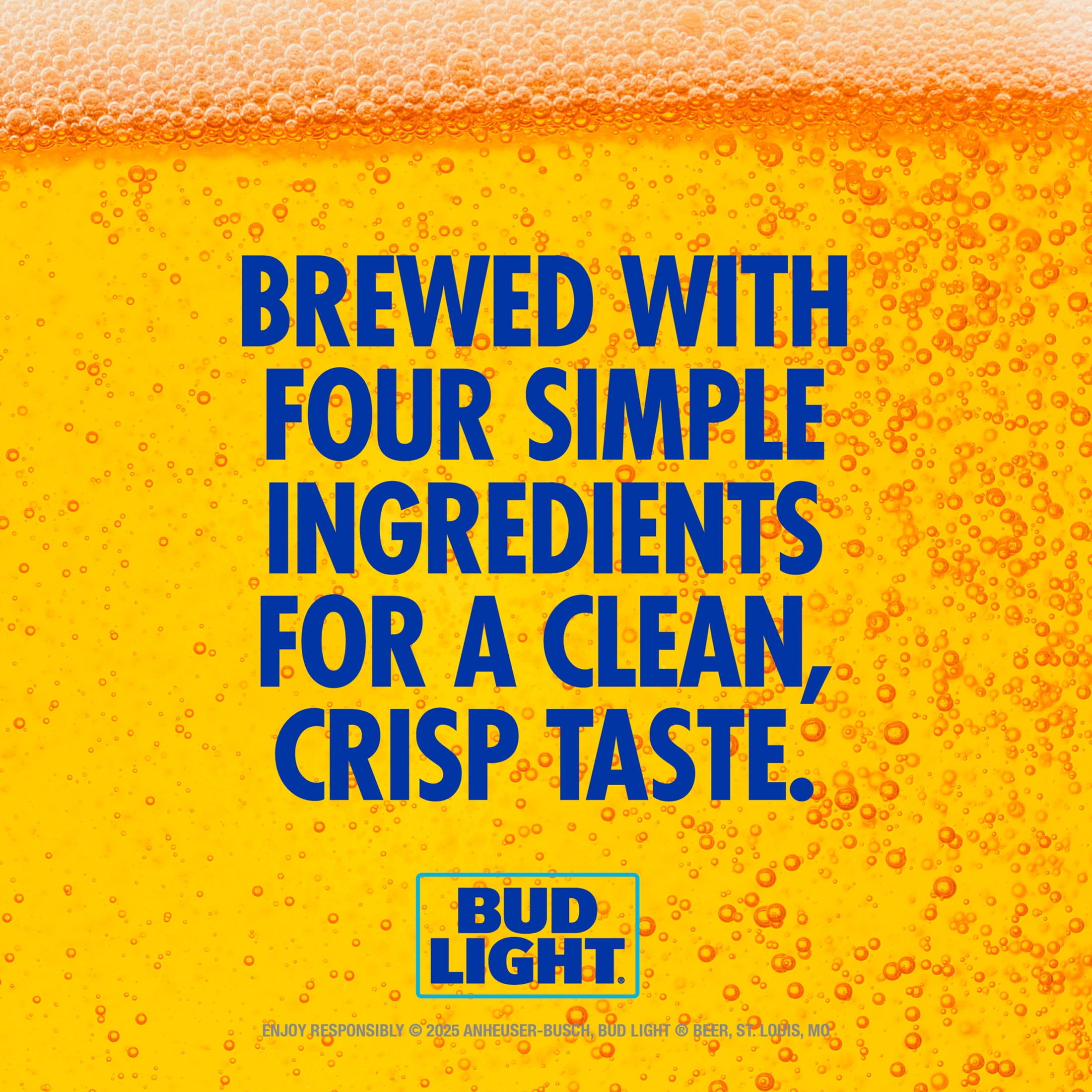 Bud Light American Light Lager Beer 6 Pack 12 fl oz Glass Bottles 4.2% ABV
