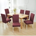 thumbnail image 5 of Lunxisen 3 Pcs Stretch Chair Slipcovers Elastic Dining Seat Covers Washable Protectors for Home Kitchen Wedding Banquet Decor, 5 of 9