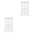 thumbnail image 2 of Vogacara Mini vitrina para casa, casilleros de coloridos de doble puerta en miniatura, accesorio para muebles de microescena, sala de estar blanca Blanco 2piezas Vogacara CBP481094, 2 of 6