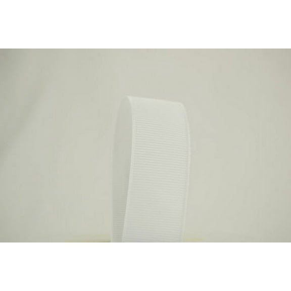 Ribbon Bazaar Solid Grosgrain Ribbon 3 inch White 50 yards 100% Polyester
