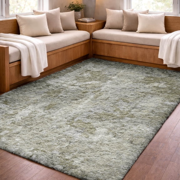 Addison Rugs Dream Shag Premium Machine Washable Transitional Modern Beige Rectangle Rug, 10' x 14'