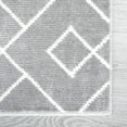thumbnail image 2 of Modern Rug Small Trellis Throw Rug Premium Non Slip Doormat Neutral Shag Area Rug, Affordable Fluffy Carpet, Fuzzy Soft Living Room Rugs,Home Decor Rug,Light Grey, 2 of 9