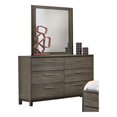 thumbnail image 1 of Topline Home Furnishings Grey Wood-textured Dresser with Mirror, 1 of 3