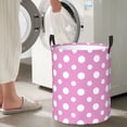 thumbnail image 4 of Lsque Purple And White Polka Dot pattern Laundry Hamper Basket, Tall Woven Rope Hamper Basket for Clothes, Lightweight Storage Basket, Collapsible Waterproof-Medium, 4 of 8