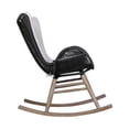 thumbnail image 4 of Armen Living Fanny Wood & Rope Outdoor Patio Rocking Chair in Natural/Charcoal, 4 of 10