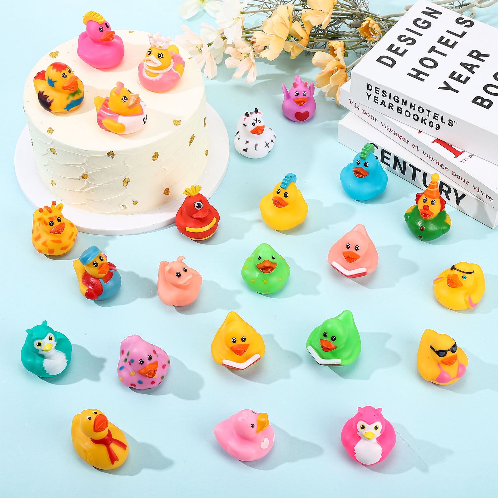 Sixwipe 50 Pack Assorted Rubber Ducks Bath Toys photo 7