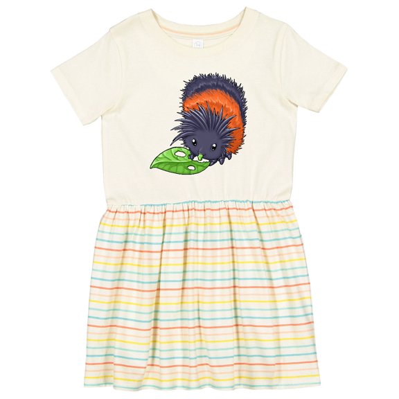 Inktastic Wooly Bear Caterpillar Cute Baby Insect Girls Toddler Dress