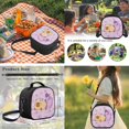 thumbnail image 6 of Garronmavis Kids Girls Backpack with Lunch Box, 4-Piece Set Includes Backpack, Lunch Bag, Pencil Case, Water Holder Case, Capybara Large Capacity School Backpack with Front Pocket, 6 of 8