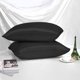 thumbnail image 4 of Bearachild 2 uds funda de almohada poliéster satén funda de almohada ropa de cama funda de almohada para dormir Juegos de cama negro 51*76cm, 4 of 6