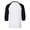 White/ Denim, variant on Bella Canvas Youth 3/4-Sleeve Baseball T-Shirt - 3200Y