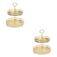 thumbnail image 2 of Transemion Stylish Nordic Texture Storage Tray for Double Fruit Snacks Stripe Height 25cm 2Set, 2 of 6