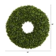 thumbnail image 2 of Nearly Natural Floral Plastic Wreath, 28" (Green), 2 of 2