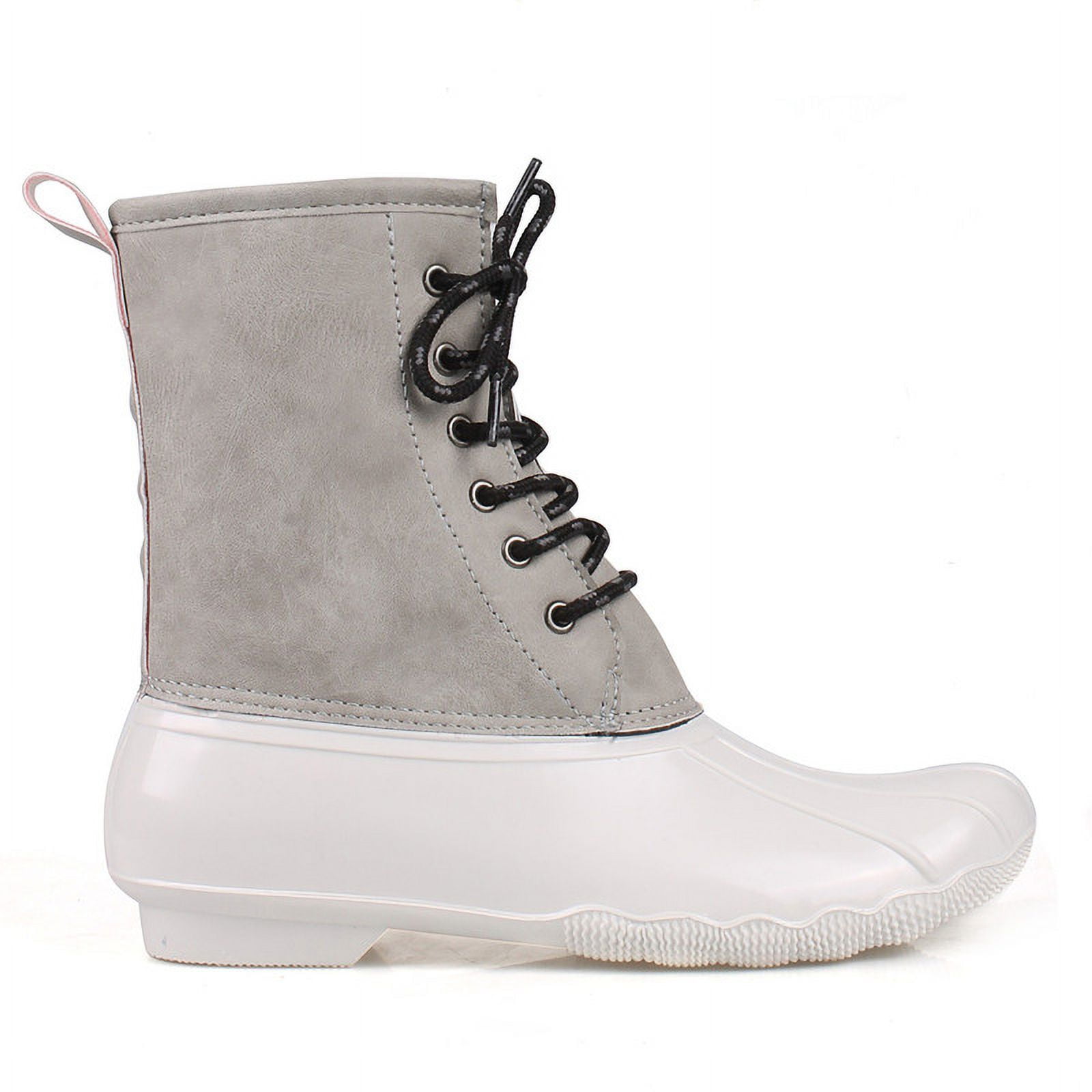 grey womens duck boots