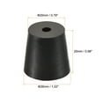 thumbnail image 2 of Uxcell 20mm to 26mm w Hole Rubber Tapered Plug for Lab Home Black 5 Pack, 2 of 5