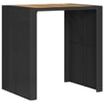 thumbnail image 5 of vidaXL Garden Table with Acacia Wood Top Black 105x80x110 cm Poly Rattan, 5 of 5