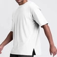 thumbnail image 2 of Mens Cotton Henley T-Shirts Short Sleeve Button Down Casual Basic Tees Work Solid Shirts with Split Side, 2 of 6