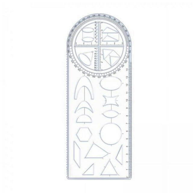 koolsoo 3xMultifunctional Geometric Ruler Mathematics Drawing Template for Woodworking B 3 Pcs