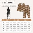 thumbnail image 3 of KLL Beautiful Owl Print Women's Long Sleeve Pajamas with Pants Sleepwear Loungewear 2 Set-Large, 3 of 7