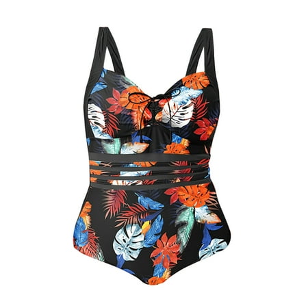 Blphud Bathing Suit for Women One Piece Women s Women s Swimsuits Bikini Bathing Suits Vintage Hot Spring Swimsuit Plus Size Print Sexy Backless Hollow Casual Beach Swimsuit Bikini Bottom XXXL
