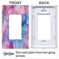 thumbnail image 3 of Yayeee Rocker Switch Wall Plate 1-Gang 4.6"x2.9" Home Decorative Outlet Cover, Watercolor Blue Marble Pattern, 3 of 6