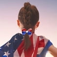 thumbnail image 4 of karymi Red White Blue Patriotic Hair Scrunchy 3.1x2 Inch Soft Fabric Ponytail Holder with Star and Stripe Print for 4th of July Independence Day Women Girls Party Accessories 4th of July Accessories, 4 of 7
