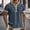 Navy, variant on Mens Shirt Short Sleeve Crew Neck Henley T-Shirt Basic Navy T Shirt with Button Mens Hiking Shirt