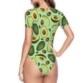 thumbnail image 4 of Naloa Avocado With Seeds Women's Short-Sleeved Onesie, One-Piece Swimsuit for Parties, dates, clubs - Small, 4 of 9