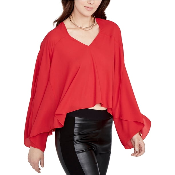 Blusa de punto drapeado Rachel Roy para mujer rojo mediano
