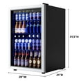 thumbnail image 4 of Simzlife 150 Can Beverage Refrigerator Cooler, 4.5 Cu.Ft Drink Fridge for Soda Wine Beer, Adjustable Temperature Control for Home Office,Silver, 4 of 14