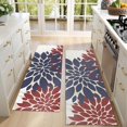 thumbnail image 4 of Kitchen Rugs Sets Of 2,Red and Blue Pioneer Flower Pattern Anti Fatigue Kitchen Mat Rugs Non Slip Washable,Decorative Kitchen Floor Mats for Kitchen,Sink,Laundry,17"X47", 4 of 5