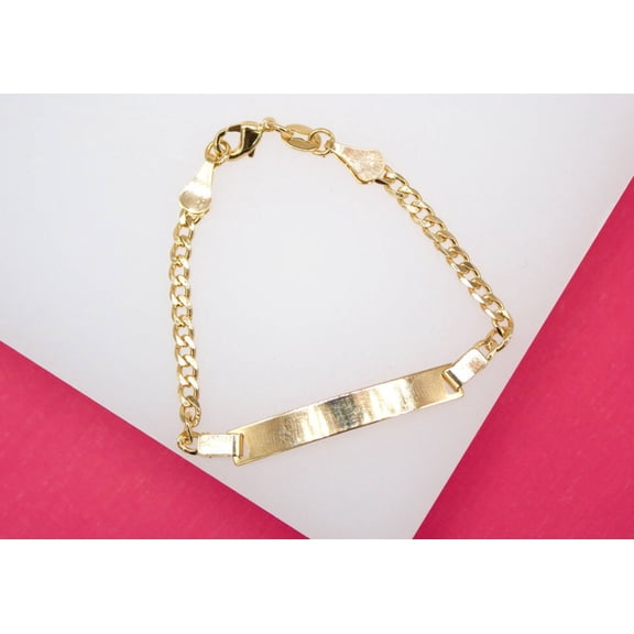 Gold Filled Simple Small Bracelet With Plate