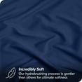 thumbnail image 4 of Bare Home Ultra-Soft Fitted Sheet + Pillowcase Set - Premium 1800 Collection - Deep Pocket - Full, Dark Blue, 4 of 8