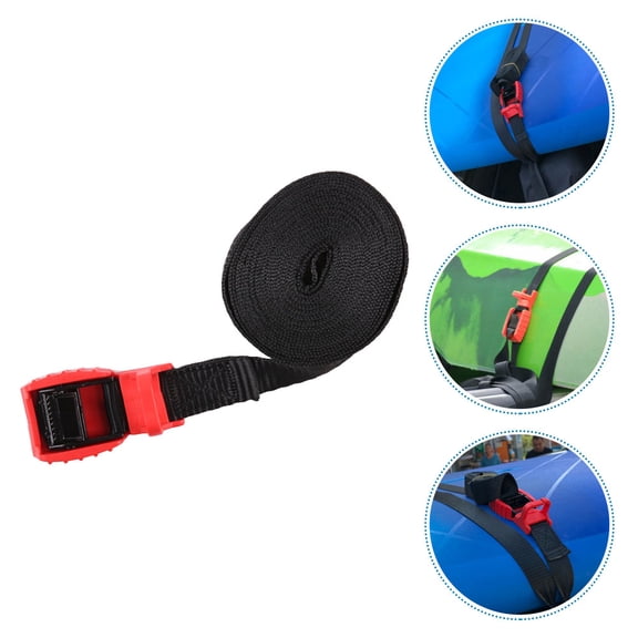 BESTYASH Heavy Duty Black Buckle Tie Down Strap for Secure Transport of Surfboards, Canoes, Kayaks and Outdoor Gear