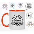 thumbnail image 3 of Inkdotpot Be The Change You Want To See GYM Fintess Freak Lover Inspirational Quotes 11oz CeramicCoffeeMug-Orange, 3 of 5