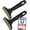 Black - Gray, variant on 2 Pack A054-2 Black Gray European Murska Brass Blade Car Ice Scraper, Fast Efficient Windshield Snow Remover Winter Car Accessory