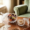 thumbnail image 4 of Vintage Embossed Crystal Glass Storage Jar with Lid Decorative Candy Canister for Jewelry Trinkets Clear Glass Container, Clear, JKODE, 4 of 7