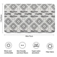 thumbnail image 3 of Gray Ethnic Feather Pattern Bathroom Rugs Mat,Non Slip Microfiber Bathroom Rug,Rubber Backing,Soft Bathroom Mats for Bathroom Floor,Tub and Shower,17x30in(43x75cm), 3 of 5