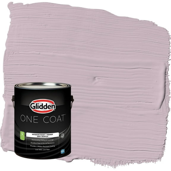 Glidden One Coat High Society / Purple Flat Interior Paint with Primer, 1 Gallon