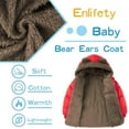 thumbnail image 5 of Aideaone Baby Toddler Winter Fleece Coat Boys Girls Cute Bear Ear Hooded Jackets with Pockets 6M-5T, 5 of 6
