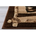 thumbnail image 4 of Handcraft Rugs Cabin Rug  Lodge, Cabin Nature and Animals Area Rug  Modern Nature Pattern Cabin Area Rug  Abstract, Chocolate/Beige/Green-Bear/Lodge 2x 3 feet Doormat, 4 of 7