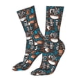 thumbnail image 5 of KLL Coffee Lover Print Print Womens Crew Socks Athletic Middle Tube Long Socks Novelty Socks Gifts For Men, 5 of 7