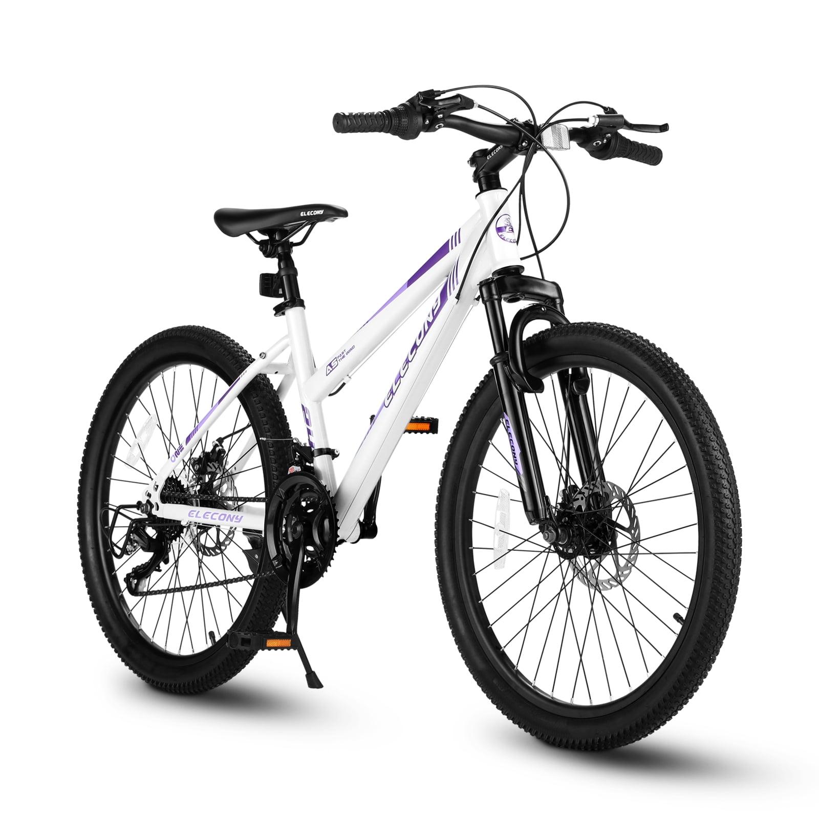Elecony Mountain Bike, 26Inch Wheels Women Bikes Shimano 21Speed with High Carbon Steel Frame